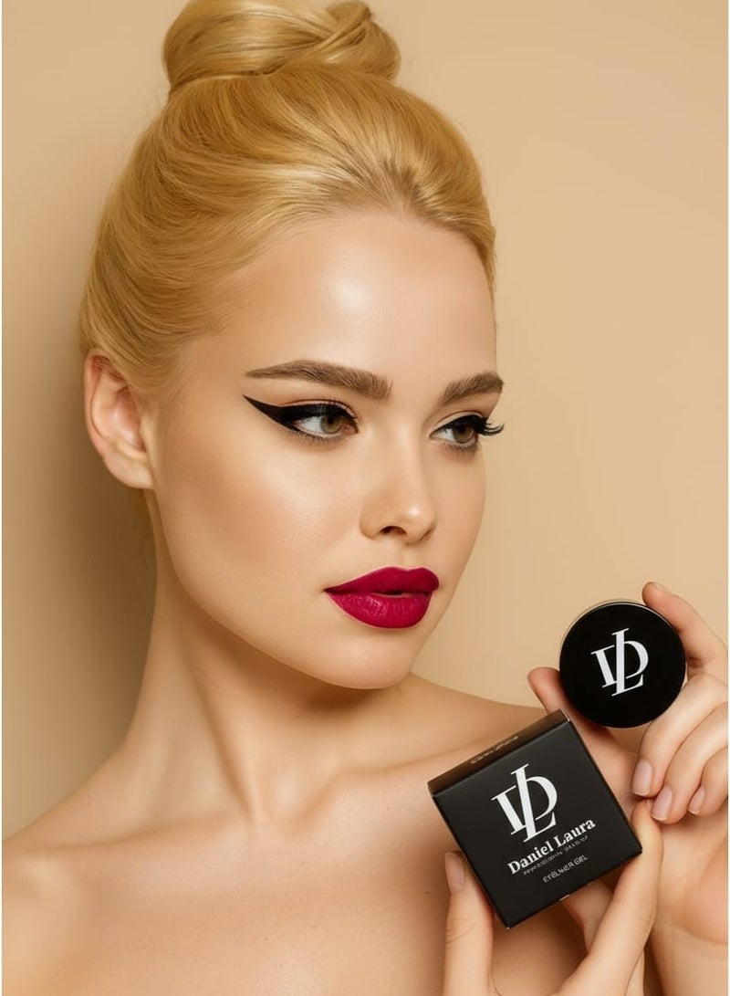 Daniel Laura Gel Eyeliner Creamy texture, long lasting wear and rich pigmentation, water proof, intense black and matte long wear ,No Smudging and No Fadingater proof, intense black and matte long wear - Image 4